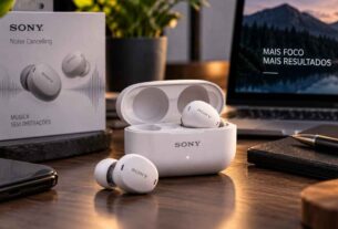 Fone bluetooth com cancelamento de ruído