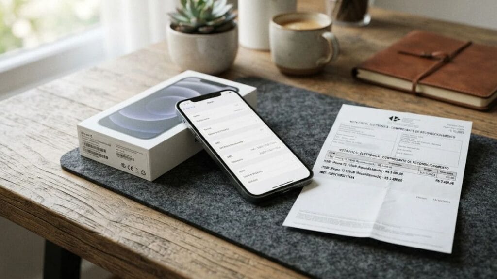 celular recondicionado com nota fiscal garantia e IMEI