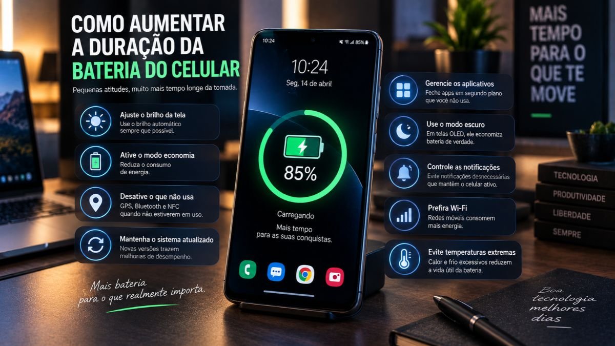como Aumentar a duração da bateria do celular