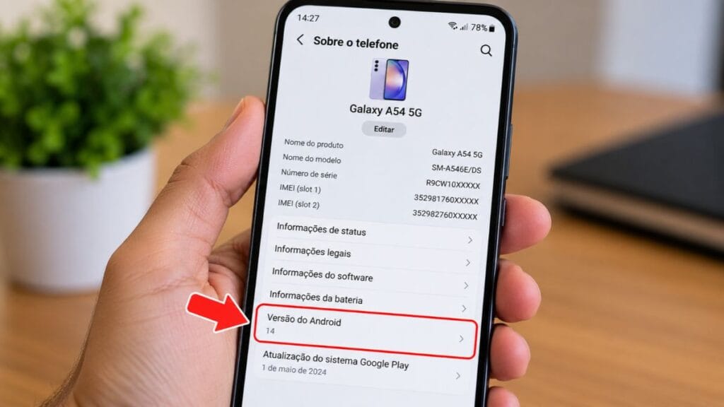 como ver a versão do Android em Configurações Sobre o telefone
