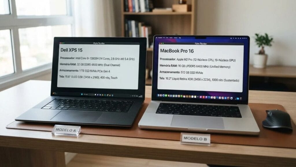 comparação de configurações de notebook até 2500 reais