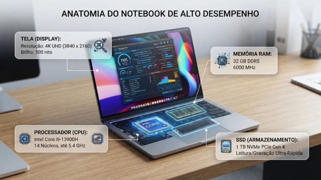 componentes mais importantes ao escolher notebook até 2500 reais