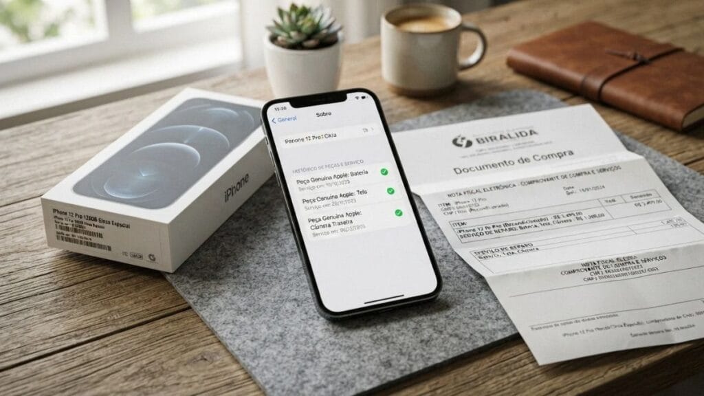 histórico de peças e serviço em celular recondicionado